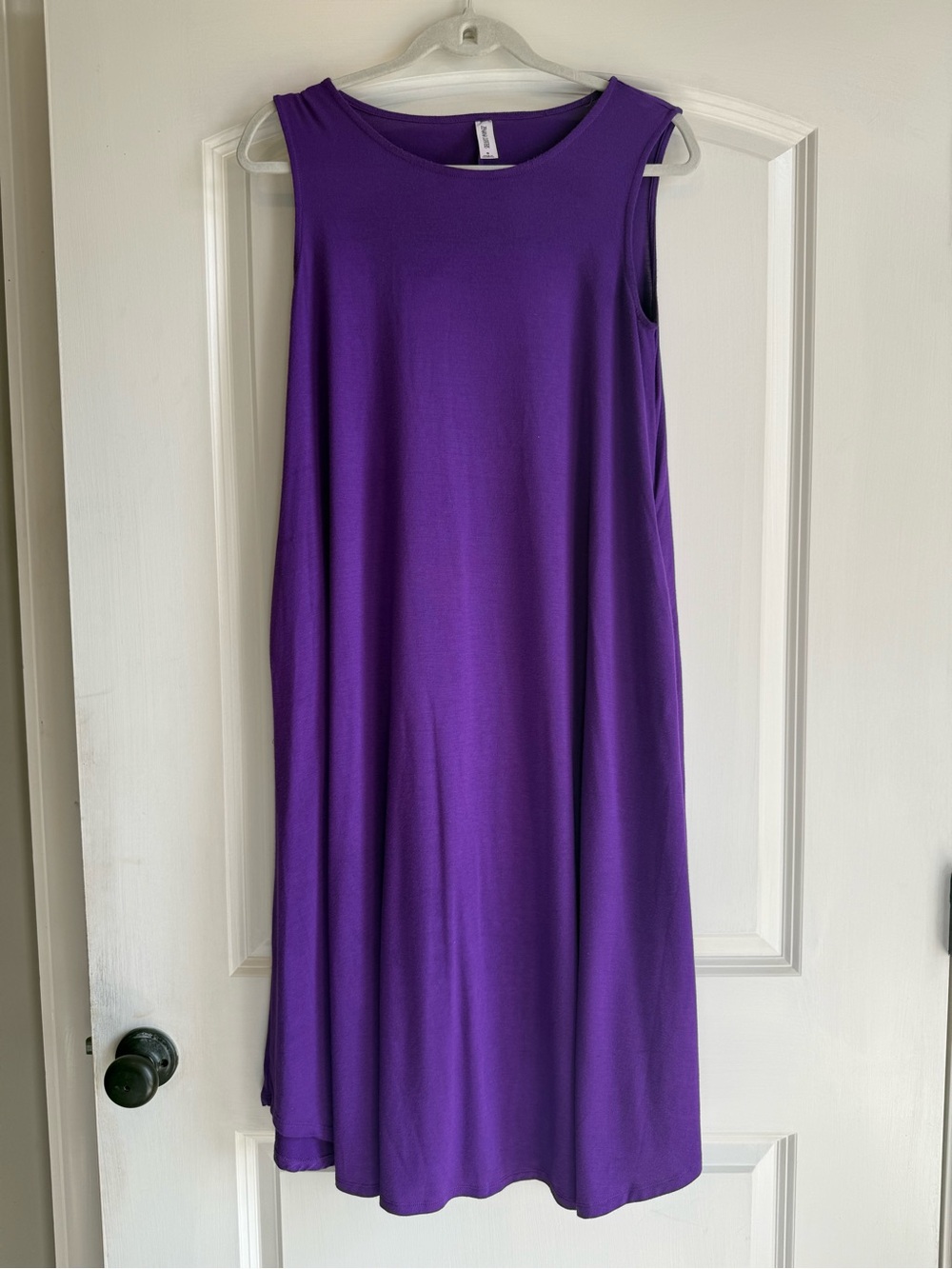 Zenana Outfitters Sleeveless Purple A-Line Midi Dress